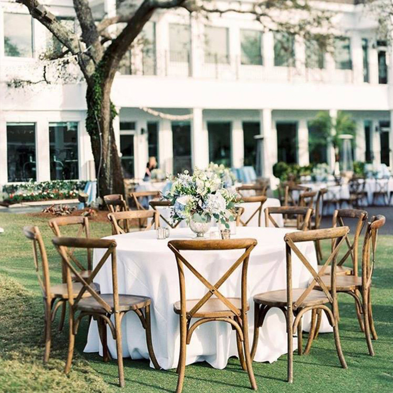 Factory White Cheap Wholesale Polyester Table Cloth for Wedding Party